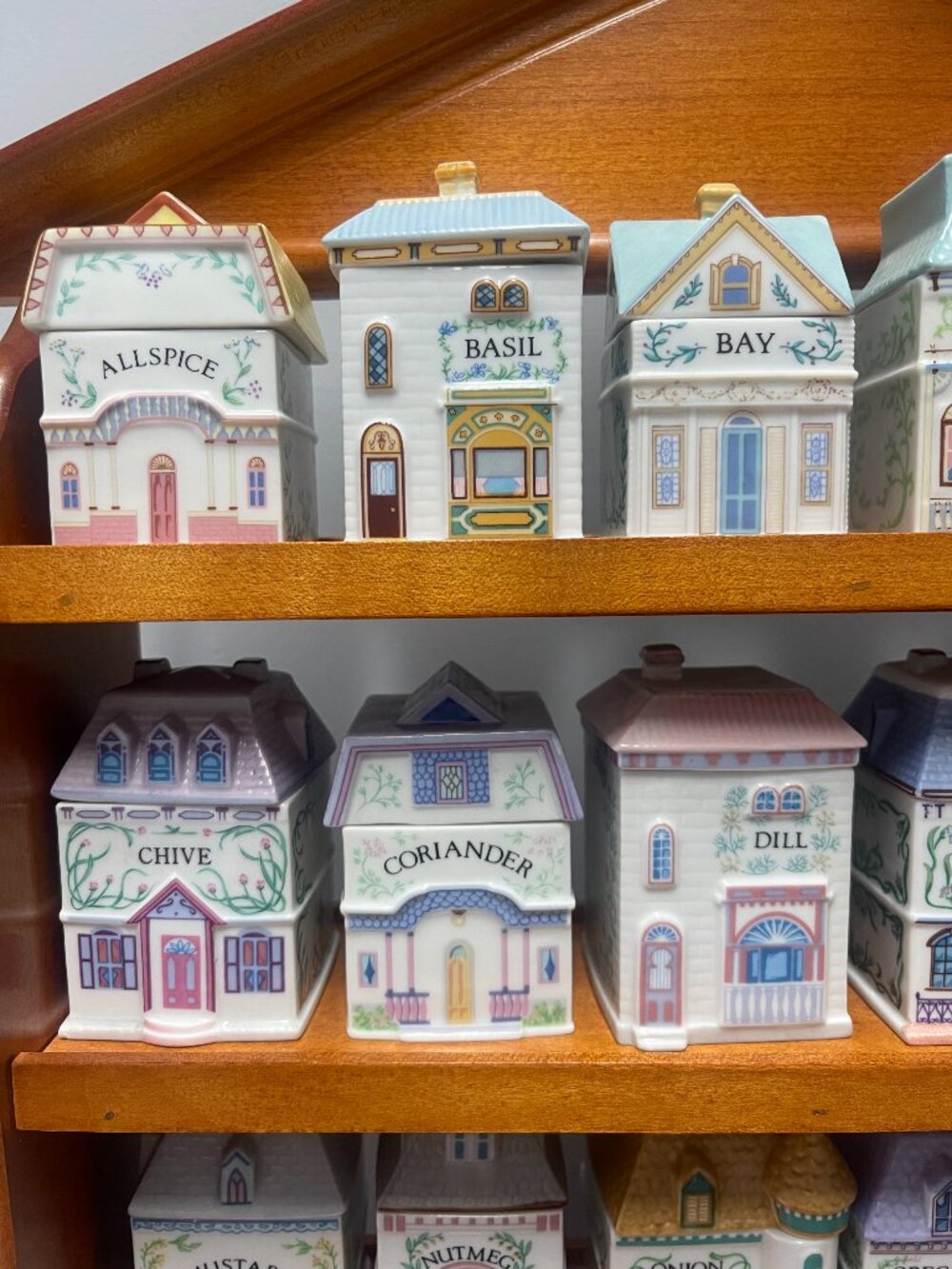 1989 Lenox Spice Village Complete Collection Original Rack 24 Houses - Picture 2 of 16